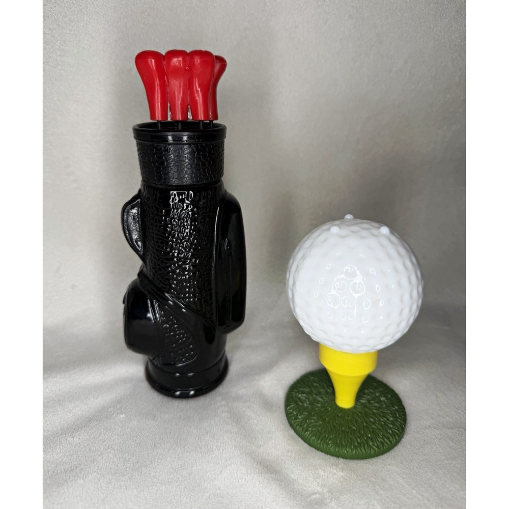 Vintage Avon Golf Ball on Tee & Golf Club Bag Decanter Collectibles